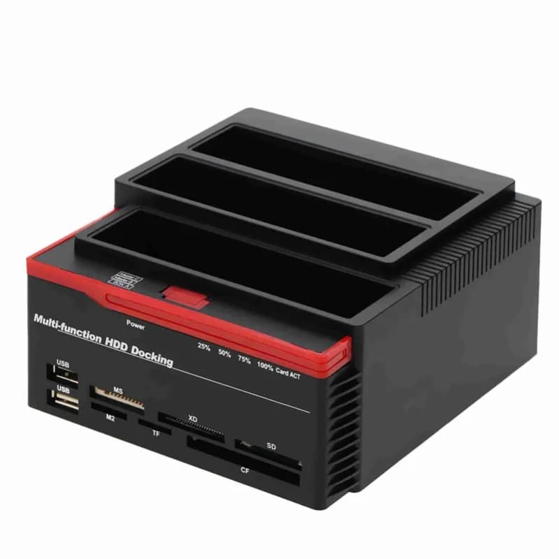Docking station portatile per disco rigido a 3 slot USB 3.0 per Win 98 7 Me 2000 XP (disco rigido non incluso)