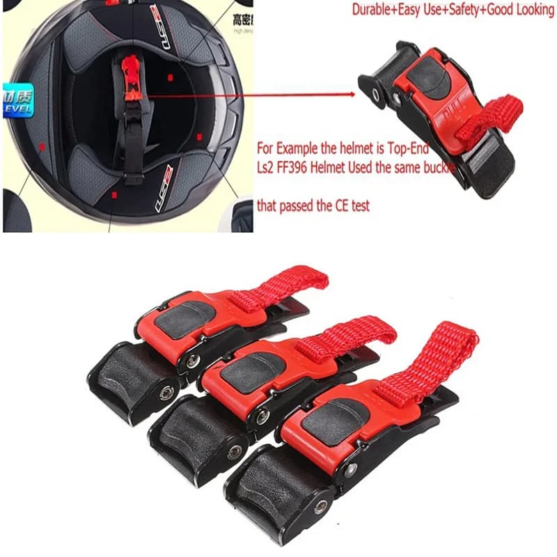 9 Speed Adjustable Quick Hook Buckle for Under-Gable Motorcycle Helmet, Bike, ATV - Fast Fixing Clip for Motorcycle Helmet
