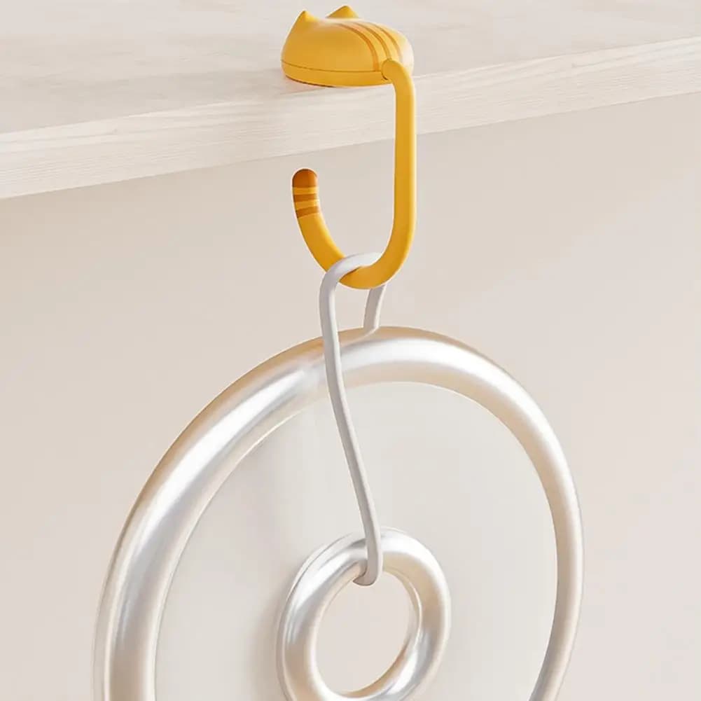 1/2 pcs desk hooks for handbags design cat funny strong carrier easy to install supports for bag hooks for table bags