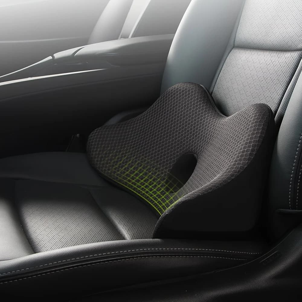 Cuscino ergonomico di supporto lombare per auto - Cuscino di supporto per la parte bassa della schiena in memory foam, adatto a tutti i veicoli e posizioni di guida
