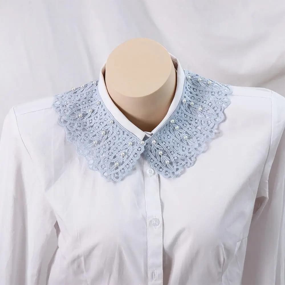 Collar Lace Fake Collar Pearl Clothes Accessories Decoration Shirt Collar Detachable Dress Decorative Shoulder Shawl