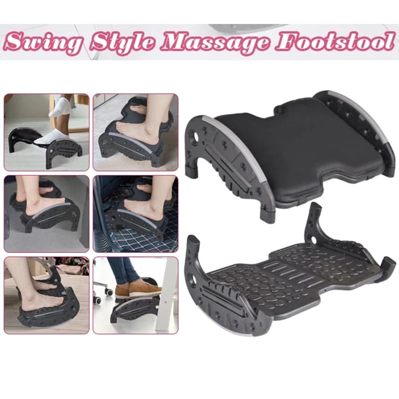 Poggiapiedi da Ufficio con Cuscino in Schiuma Morbida Rimovibile, Ergonomico con Texture Massaggiante