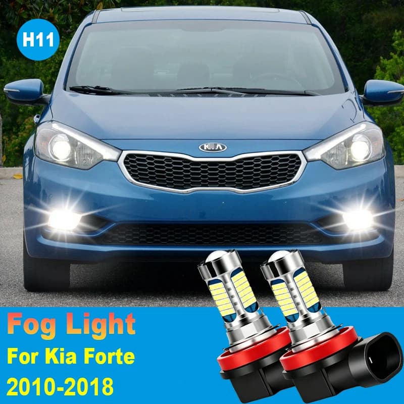 2 Pezzi Accessori per Fari Fendinebbia Anteriori, Lampadina 81SMD per Kia Forte 2010-2018 2011 2012 2013 2014 2015 2016 2017