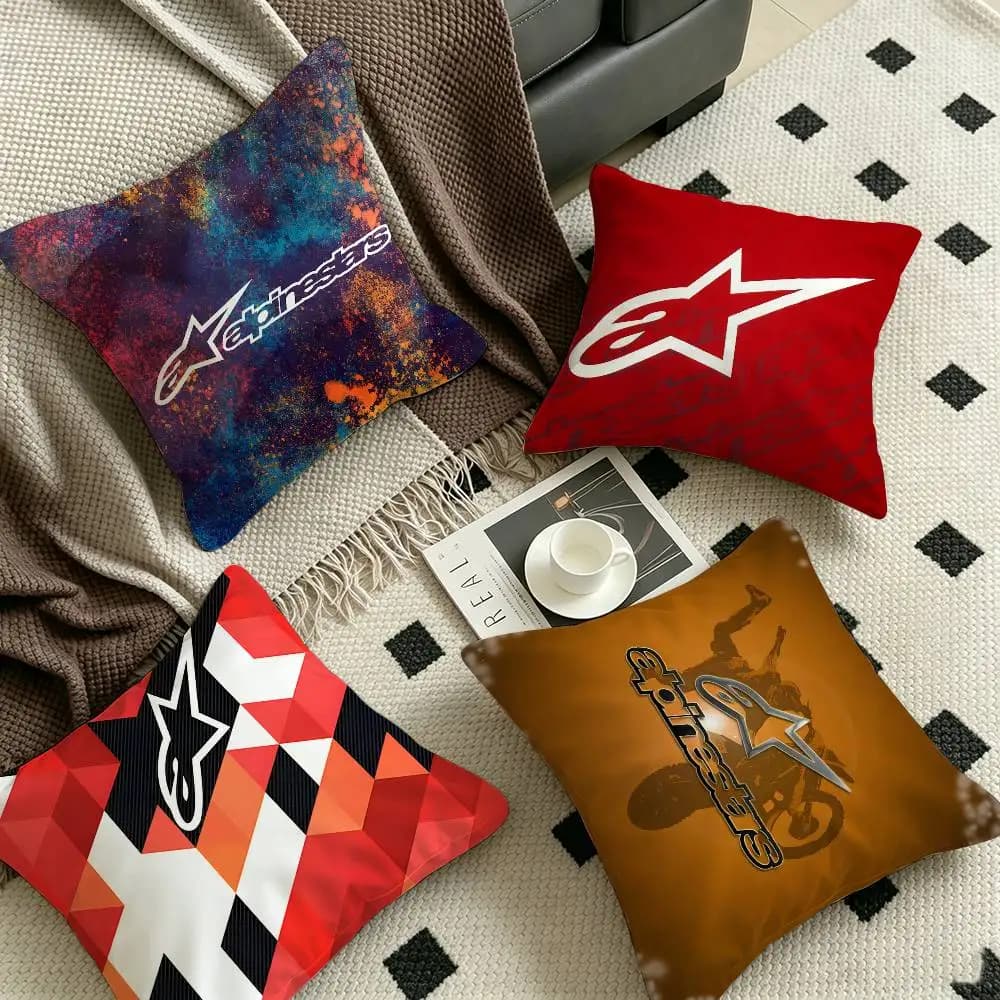 Alpinestars logo Pillow Cushion Cover Pillowcase Living Room Sofa Home Decor Customized
