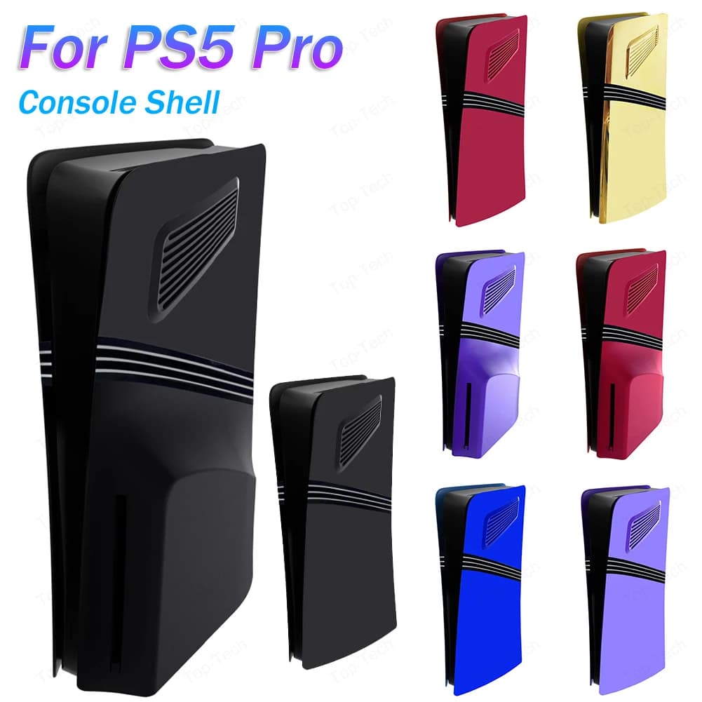 Per PS5 Pro Custodia con piastra frontale Custodia rigida in ABS Guscio protettivo con sfiato di raffreddamento per accessori PS5 Pro Disc/edizione digitale
