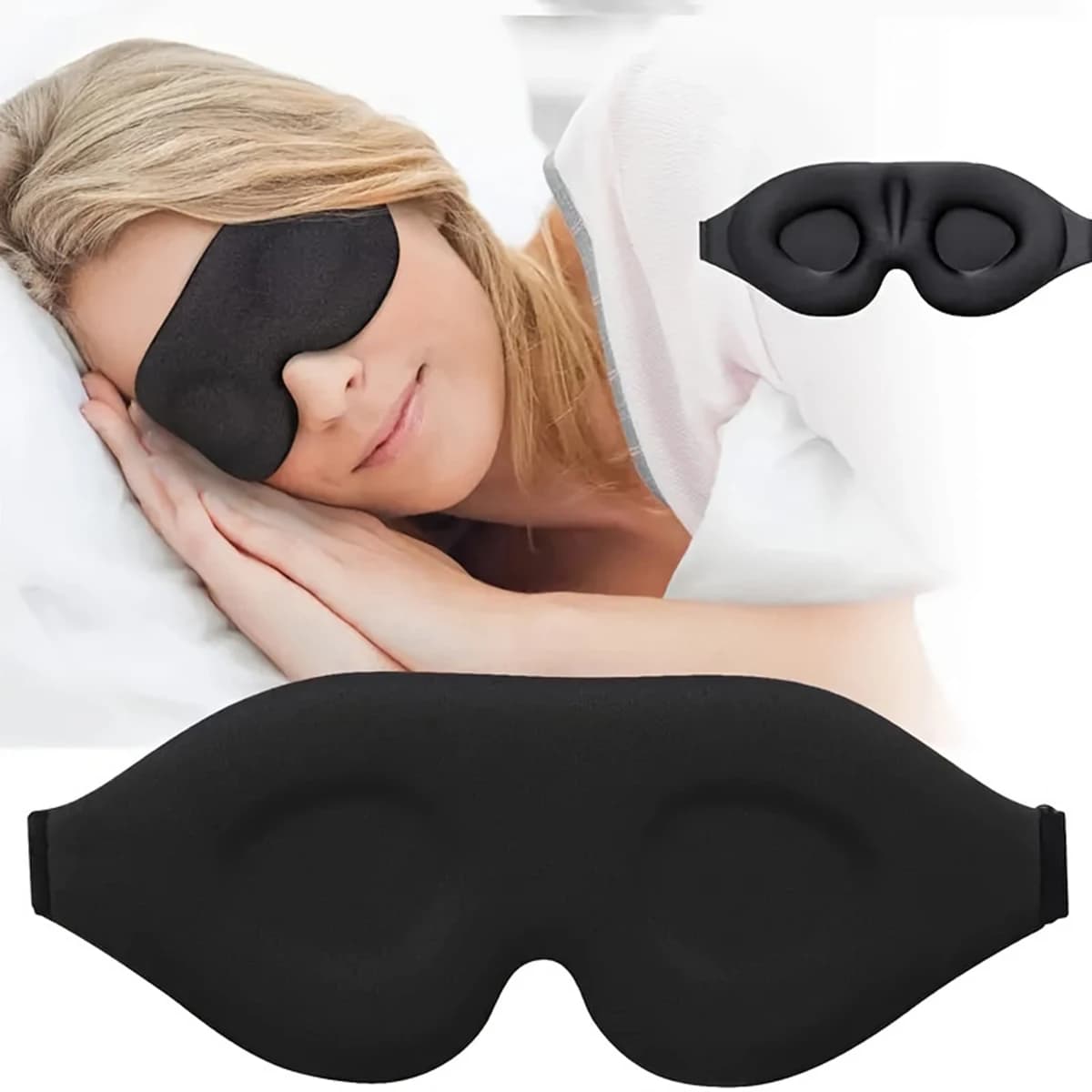 Eye mask for sleeping Night mask shaped concave with 3D shaped bandage that blocks light with women and men