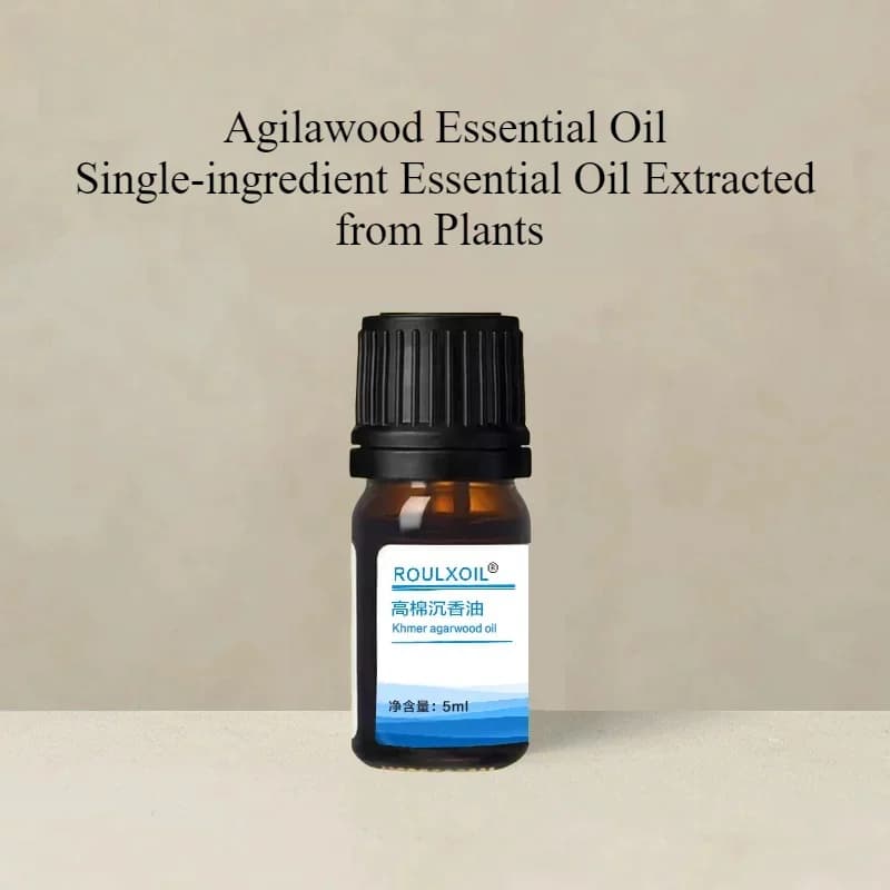 15ml Cambodia Agilawood Wooden Essential Oil Buddha Household Temple Worship Meditation Promotes Sleep Removes Odors Calms Mind