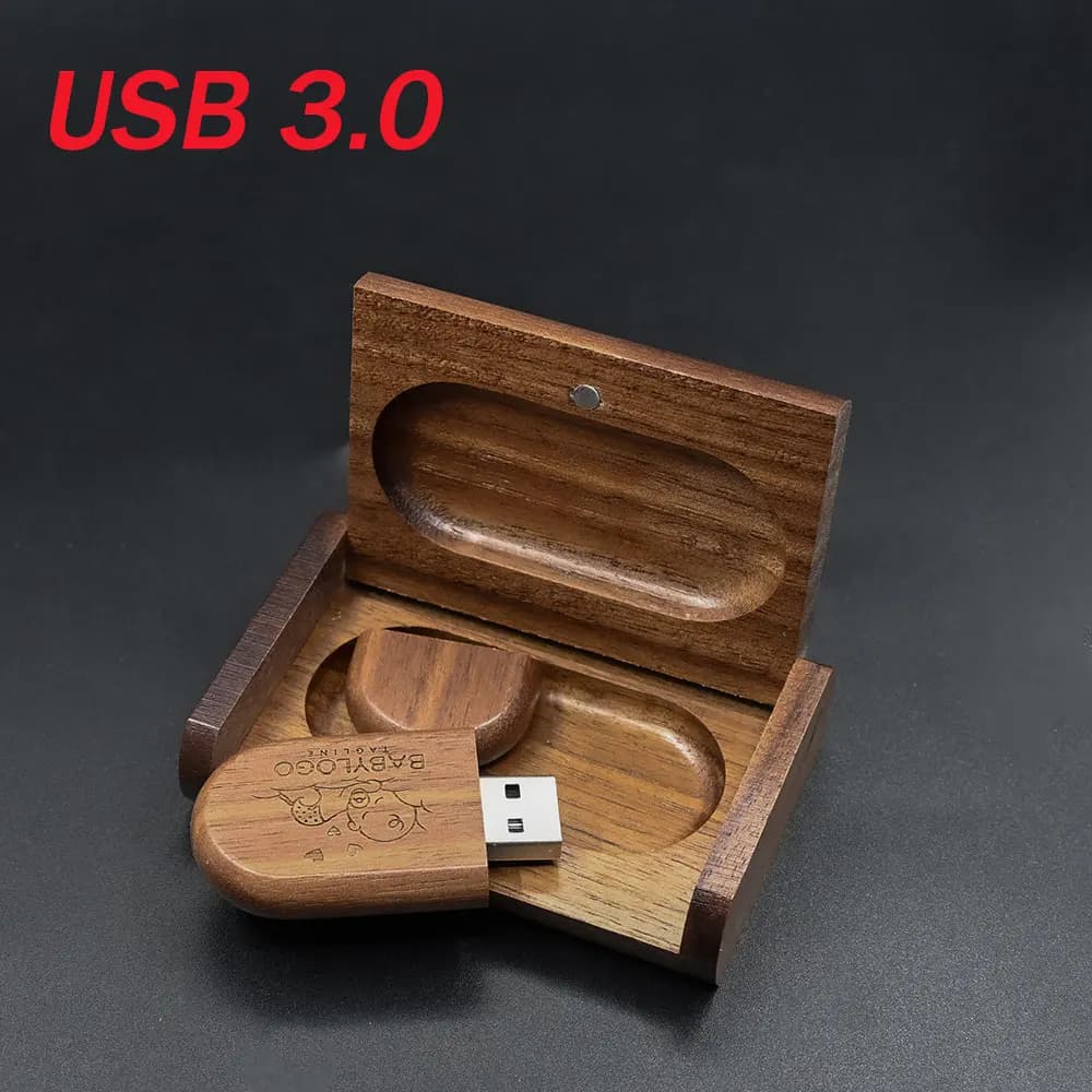 USB 3.0 High Speed Wooden Box Personal Logo Customer Pendrive 8GB 16GB 32GB 64GB USB Flash Drive Pen Drive U Disk