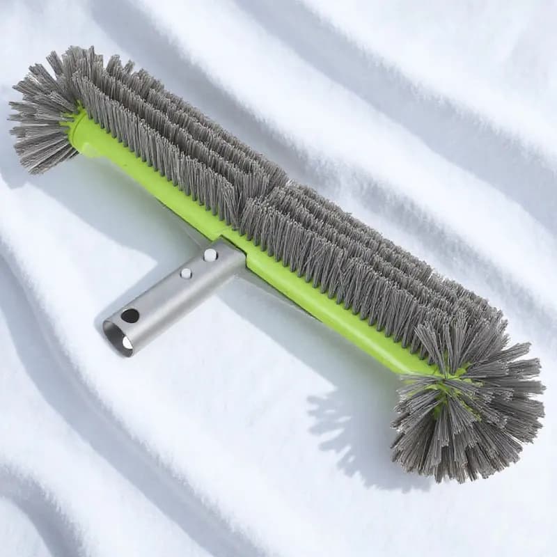 Swimming Pool Brush Head Heavy Duty for Concrete Tile Fiberglass Pools Ergonomic Comfort Grip Gel Rubber Bristles Pool Cleaning