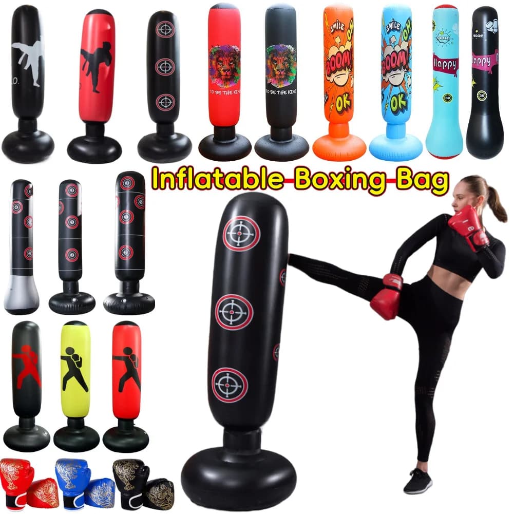 Inflatable Boxing Bag Independent PVC material kickboxing bag with instant bounce back movement for adults and children