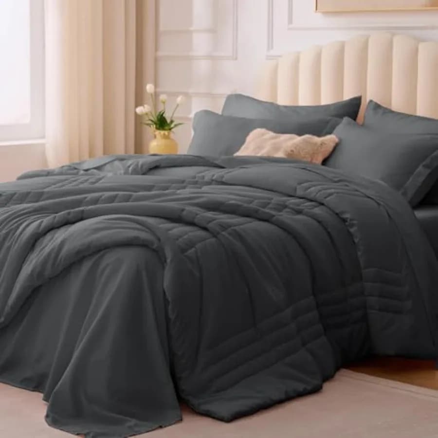 Set Copripiumino - Set Letto Completo 7 Pezzi, Morbido Set Biancheria da Letto per Tutte le Stagioni, Set Copripiumino Premium con Copripiumino, Lenzuola e Federe