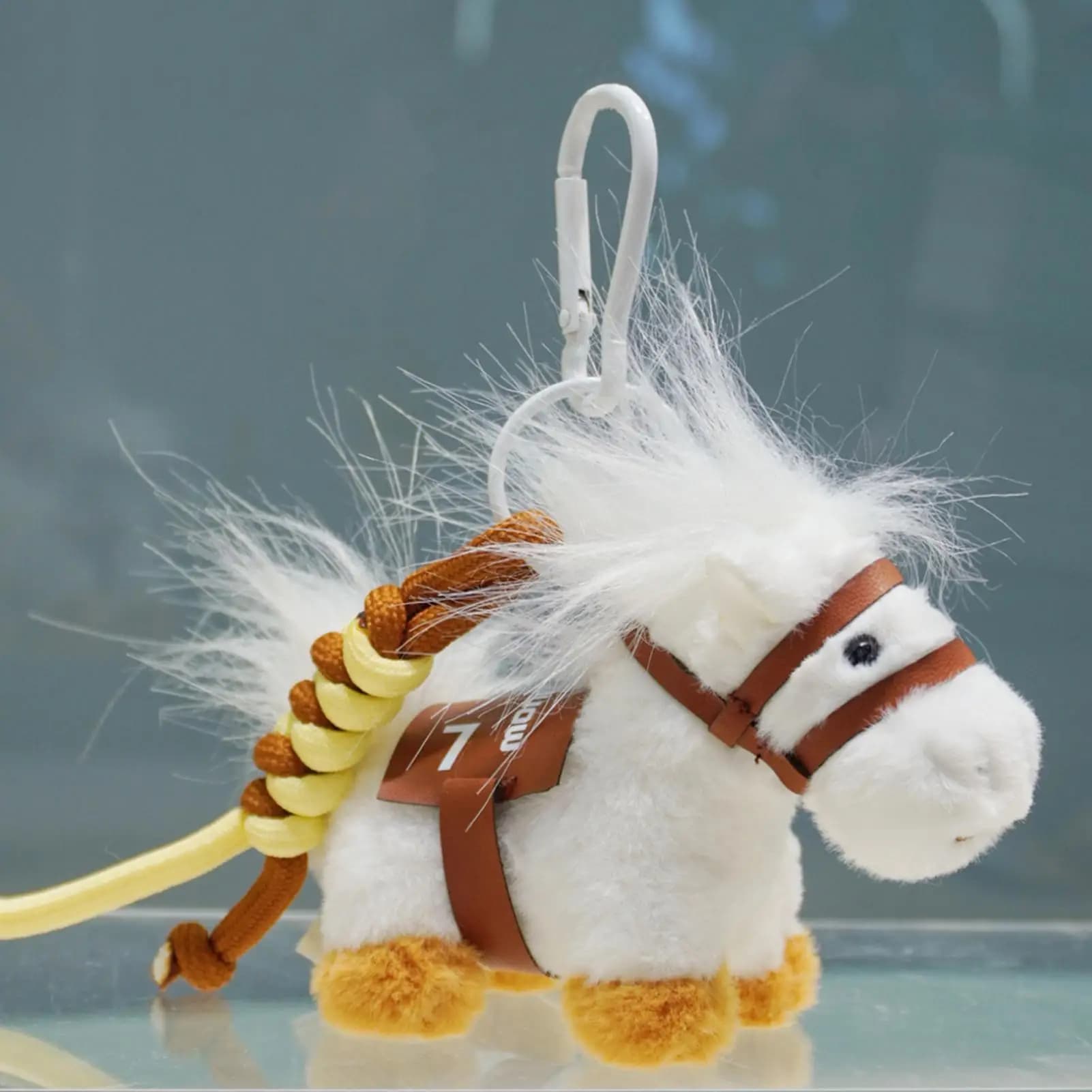 1 Pezzo Simpatico Peluche Cavallo Zodiacale Realistico, Decorazione per Borsa, Ciondolo, Portachiavi, 9CM, Mini Cavallo Carino