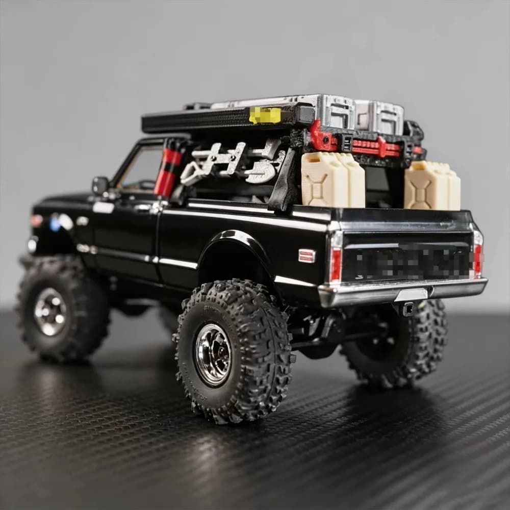 RC 3D‑printed Rear Luggage Rack Decor Mod Accessory 1/10 RC Crawler for Axial SCX30 customizable size DIY Scale Hobby Spare Part
