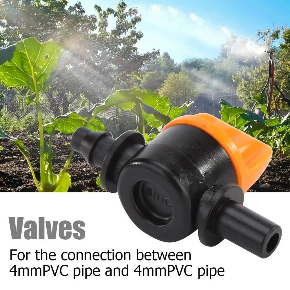 10 pz 4/7mm Tubo Mini Valvole a Sfera in Plastica Spinato Connettori per Irrigazione da Giardino