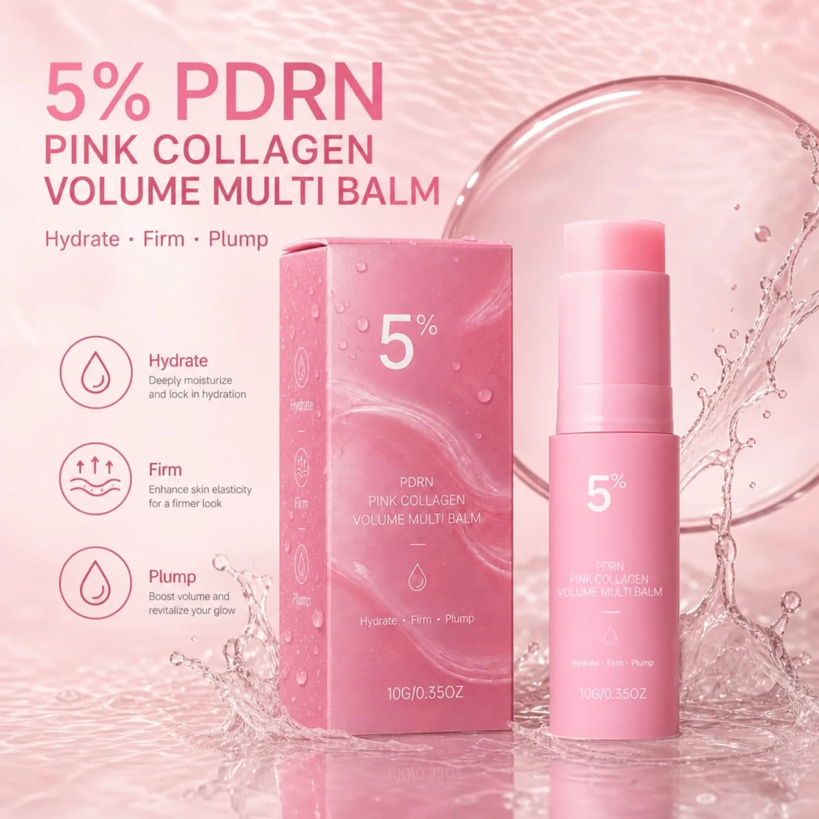 Pdrn Collagen Volume Multi Balm Hydrating Nourishing Moisturizer Stick Face Lip Eye Portable Makeup Primer Skin Care