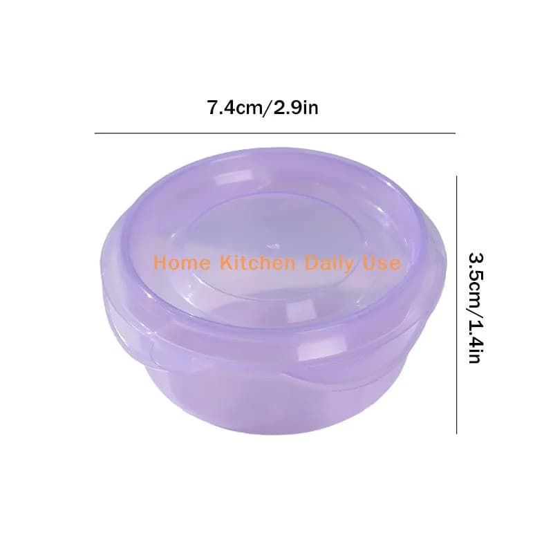 portable1 4 Pcs Mini Plastic Sauce Box With Lid Small Round Sealed Food Container For Dipping Condiments Camping Bento