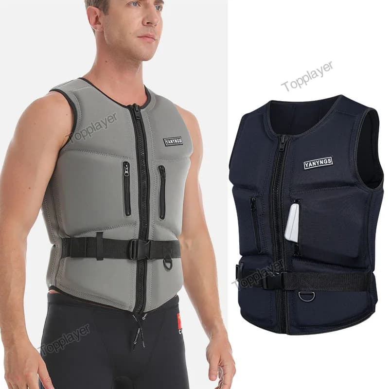Giubbotto di salvataggio Wake Surf Impact Giubbotto di salvataggio in neoprene Gilet di salvataggio Wakesurf Comp ma ottimo per tutte le attività di sport acquatici Giubbotto di salvataggio