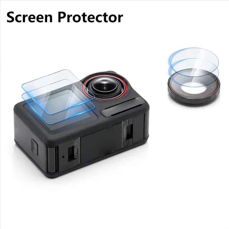 ABFN-Per DJI Osmo Action 5 Pro Camera lens Protector HD Tempered Glass Screen Hardness 9H Anti-scratch