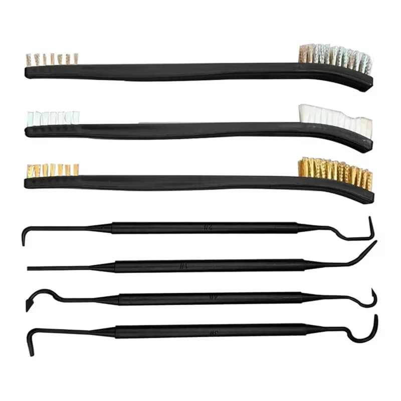 DIZETION Vendita Calda 7 pz/set kit di pulizia per armi Pistola Universale Kit di pulizia per armi da caccia Set di pulizia per pistola a spazzole Pick Gun Tool