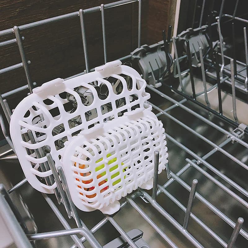 Dishwasher special small items basket for cleaning kitchen utensils accessories box for soaking fork storage for dishes for wands