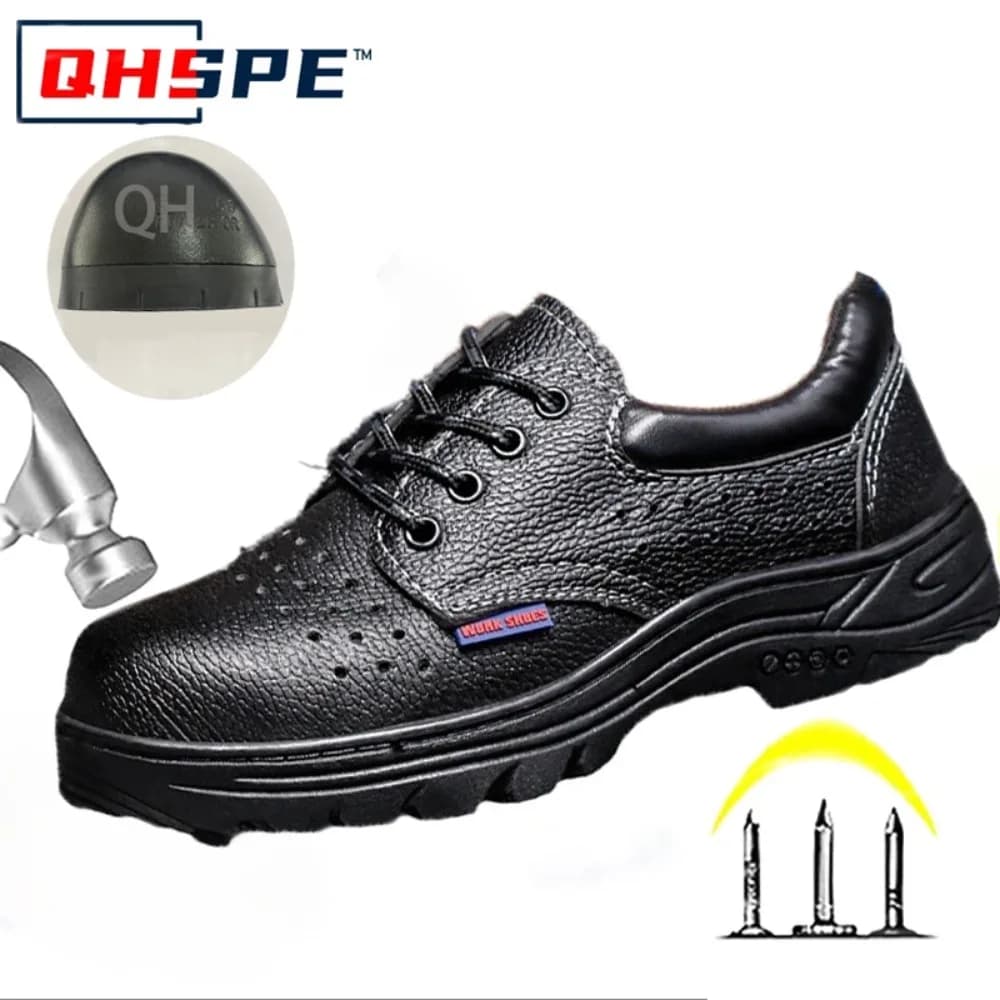 Scarpe di protezione del lavoro Puntale in acciaio traspirante Anti Smashing Scarpe protettive leggere antiscivolo resistenti all'usura per saldatori