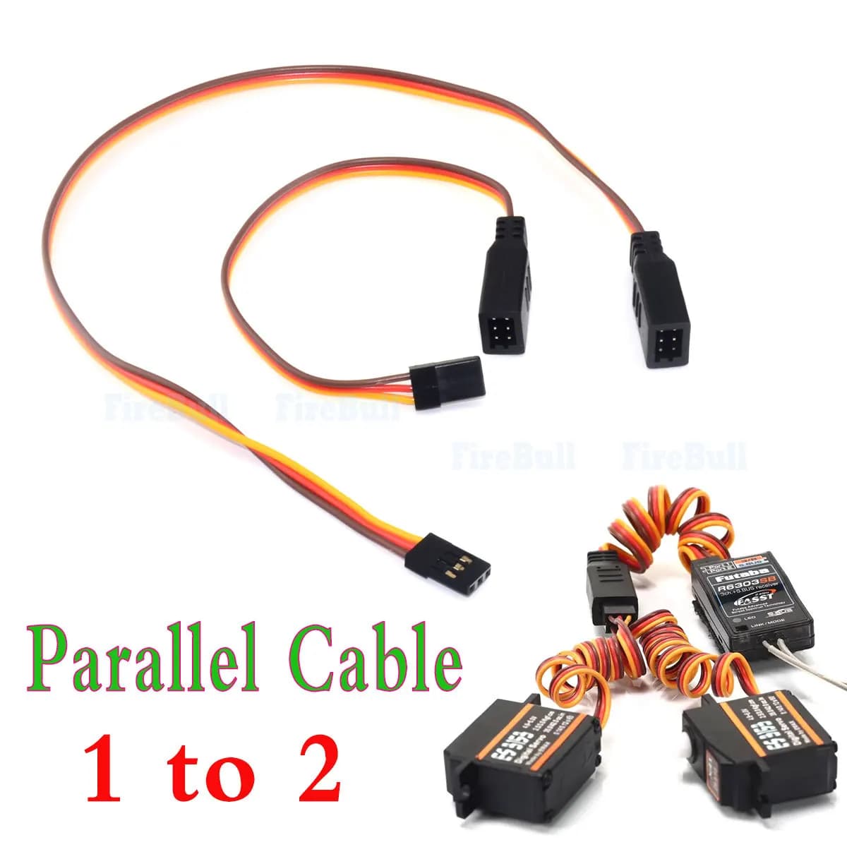Cavi di prolunga per cavo parallelo Servo da 1 a 2 Y JR Futaba Y Splitter LED Light Fan per RC Car Boat Aircraft Helicopter Quadcopter