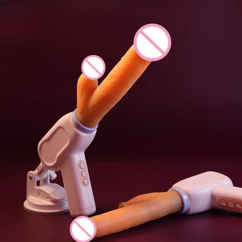 Mini macchina sessuale ricaricabile per donne e uomini – vibratore con dildo telescopico, masturbazione femminile, penetrazione, giocattoli erotici per adulti