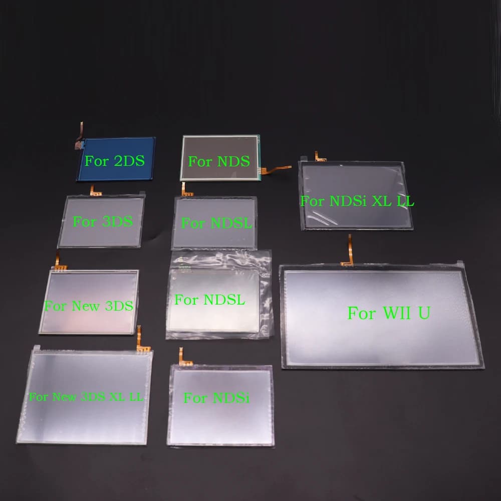 Touch Screen Digitizer Display in vetro Touch Panel di ricambio per DS Lite Per NDSL NDSi XL per il nuovo 3DS XL Wiiu PAD