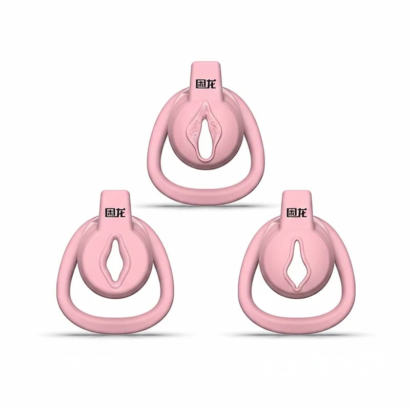 Gabbia di castità piatta mini da uomo, giocattoli sessuali, cintura mini gabbia per pene per principianti Sissy con 3 anelli per il pene di diverse misure, blocco TS per uomo, articoli per adulti da uomo