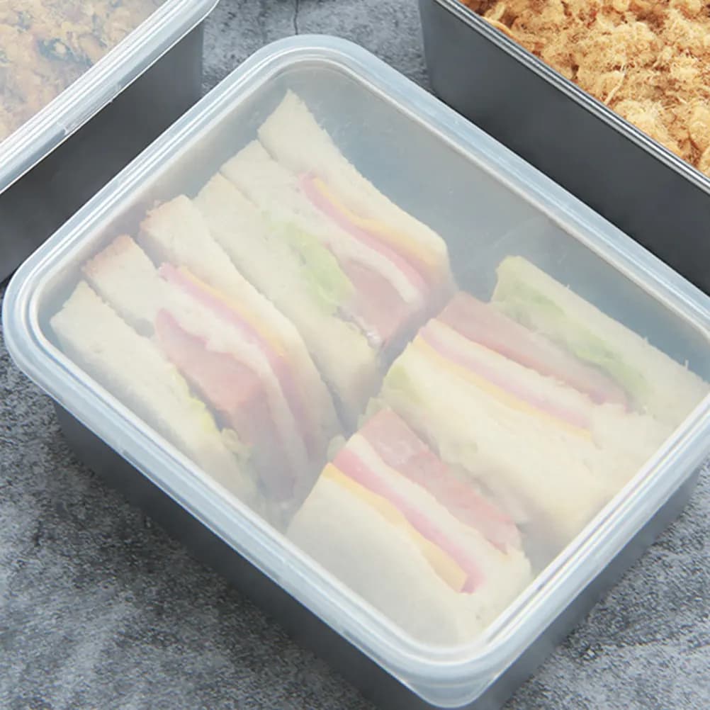 Contenitore per Alimenti in Acciaio Inox, Scatola Portatile per Conservazione Cibo per Ufficio, Scuola, Picnic, Pranzo