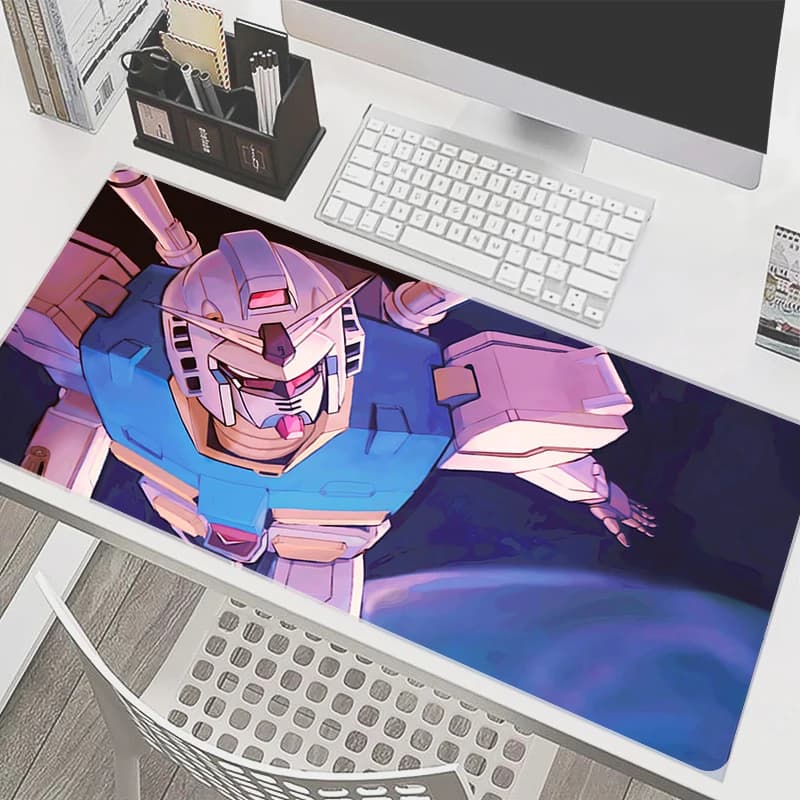 Tappetino per mouse 90x40 cm Mechanical Warrior RX-78-2 G-gundam Anime PC Gamer Computer Mausepad Varmilo Tastiera Gaming Tappetino da scrivania esteso