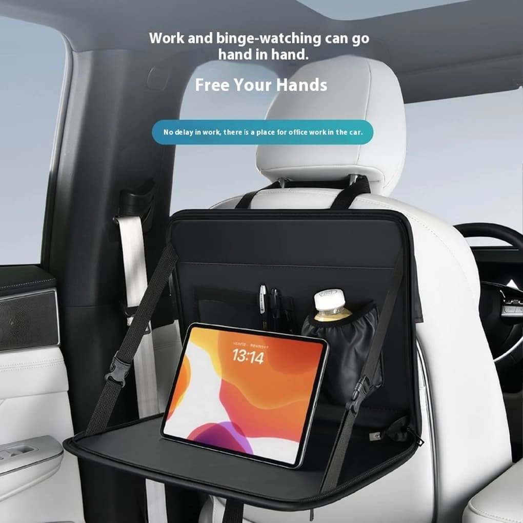 Vassoio pieghevole per auto, vassoio da pranzo per volante automatico, vassoio per sedile posteriore, scrivania con supporto per telefono, organizer per laptop