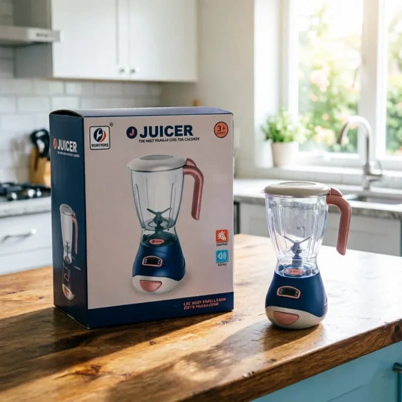 Set Giocattolo da Cucina per Bambini, Mini Utensili da Cucina e Macchina per Succhi, Giochi Educativi Prescolari per Bambini e Ragazzi