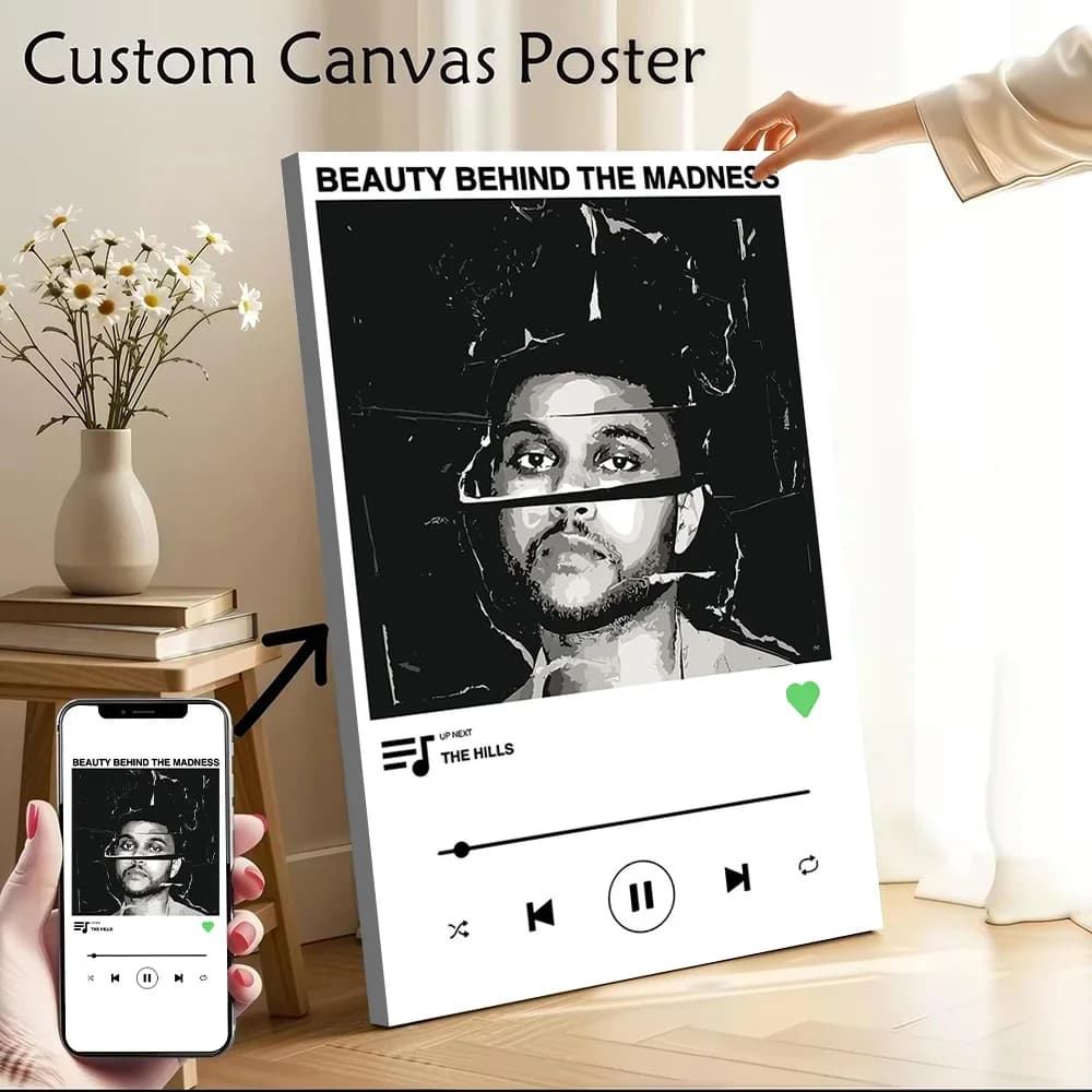 The Weeknd Printed Canvas Poster Personalized High Quality Wall Art Paintings for Man's Room Decoration Bathroom Decor Luxury