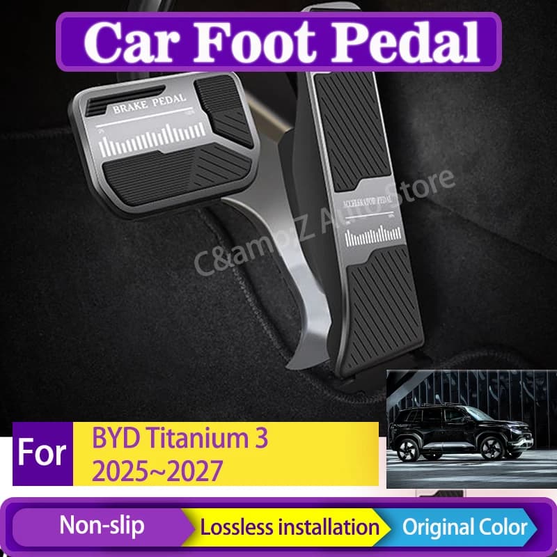 2PCS Auto Pedale Per BYD FangChengBao Tai 3 Leopard Titanium 3 2025 2026 2027 Resto Pedale Freno Acceleratore Pad Accessori Auto