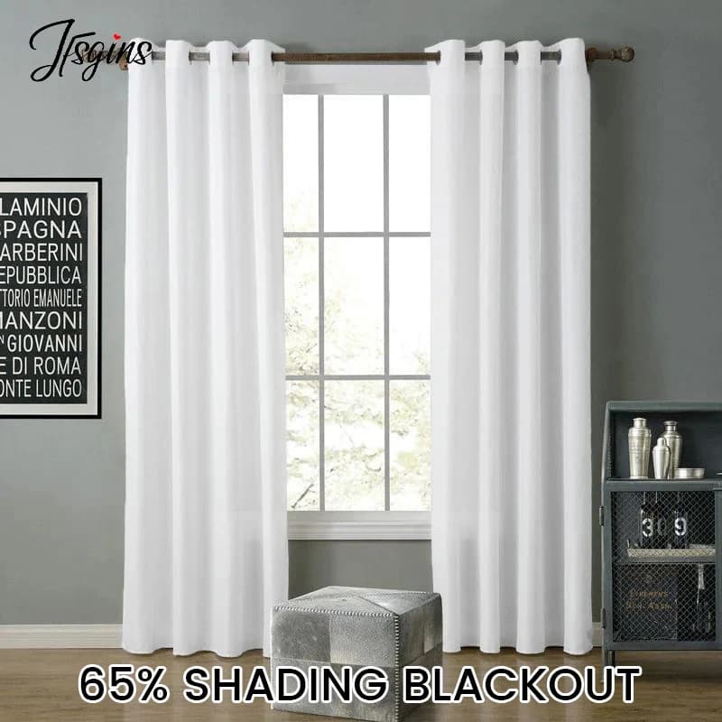 Tende oscuranti bianche moderne per tende da soggiorno Tenda per finestre per balcone Porta Hall Drappo Elegante lungo Tende Cortinas