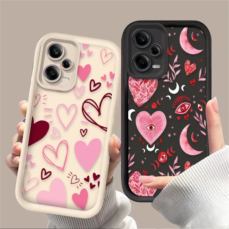Cover for Pink Heart Shape Phone for Xiaomi Redmi A5 A4 A3X A2 A1 Plus 13X Redmi K80 Ultra K70E K60 K60E K50 K40S K30