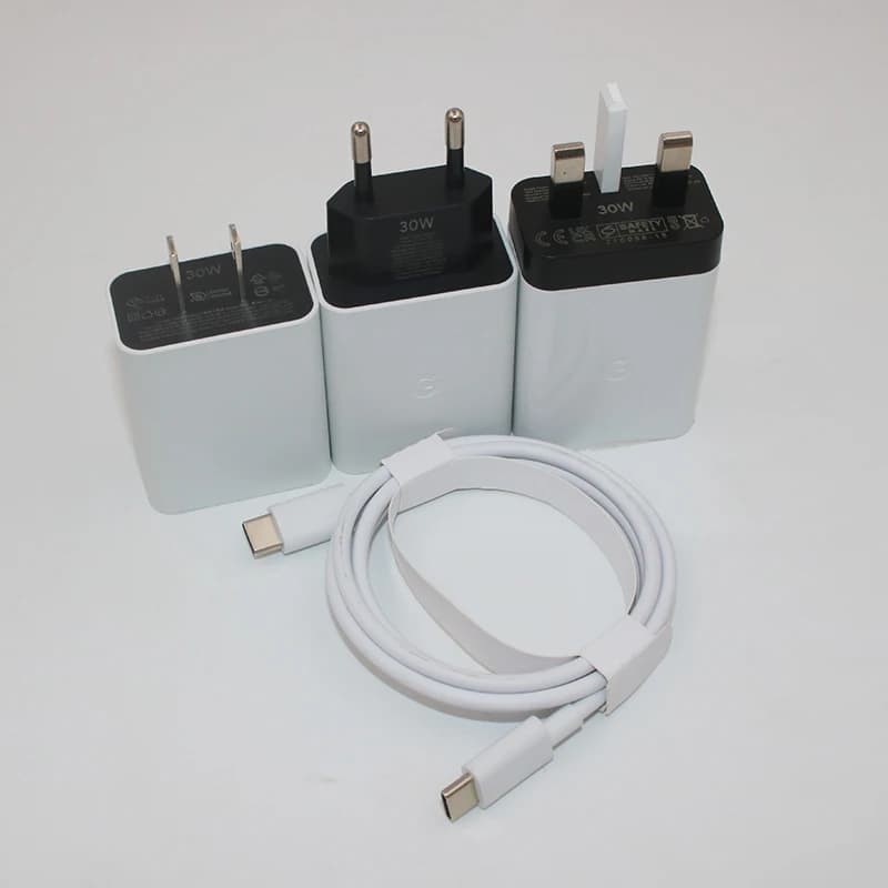 Per Google Pixel 10 9 8 7 6 Pro 30W PD Caricatore EU/US/UK Adattatore di alimentazione da viaggio a ricarica rapida 100CM Cavo USB C a USB C 8A 7A 6A 5A