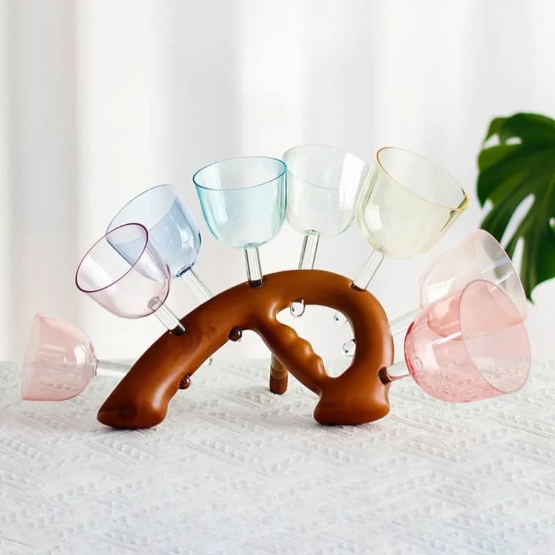 Handheld Crystal Bowl Ear Cleaning Meditation Colorful Singing Bowls Yoga Quartz Buddha Sound Bowl Relaxation Musical Instrument