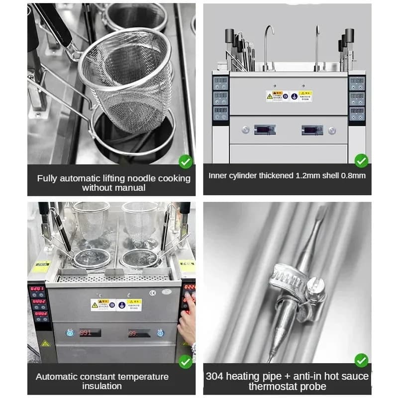 Macchina Automatica per la Cottura di Pasta e Noodles (Spedizione via Mare) - Facile Utilizzo, Cottura Istantanea per Ramen