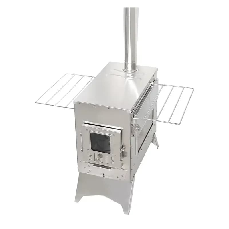 Luling Factory Direct Supplier Stainless Steel Tabletop Outdoor Wood Burning Oven Tent Stove for Camping Baking and Heating
