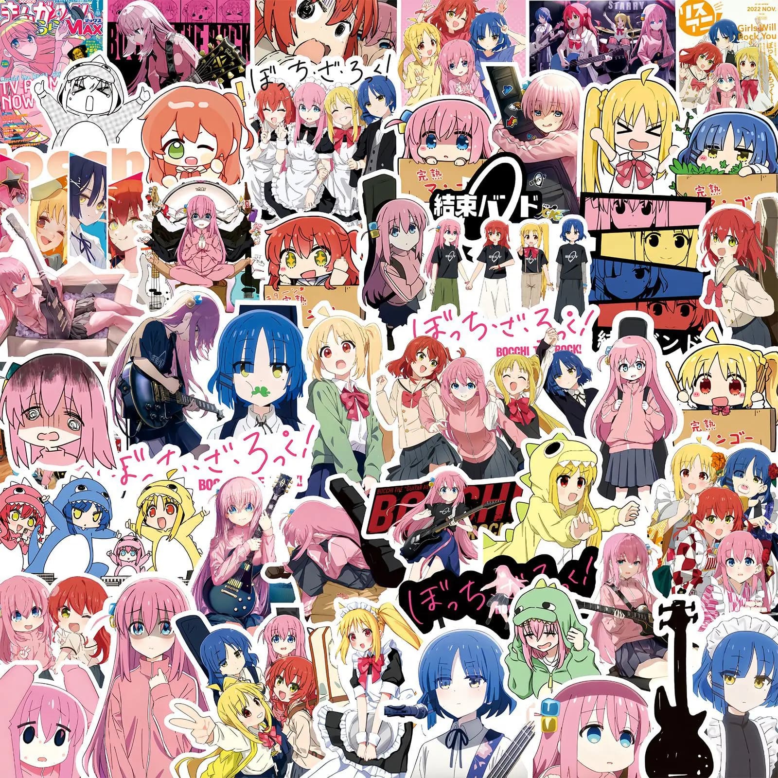 75PCS Solely Rock Cartoon Cute Stickers Phone Case Kawaii Water Bottle Bags Decorative Waterproof Kids Toy Stickers