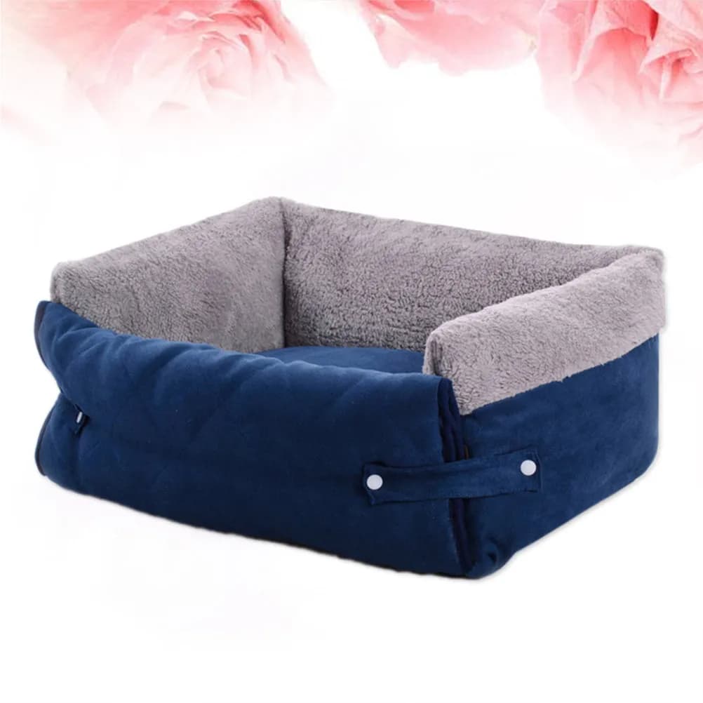 Divano Letto per Cani a Forma di Conchiglia, Cuccia Multifunzionale Quadrata, Coperta, Trapuntino, Tappetino per Cani e Gatti, Comodo, Lavabile, Caldo