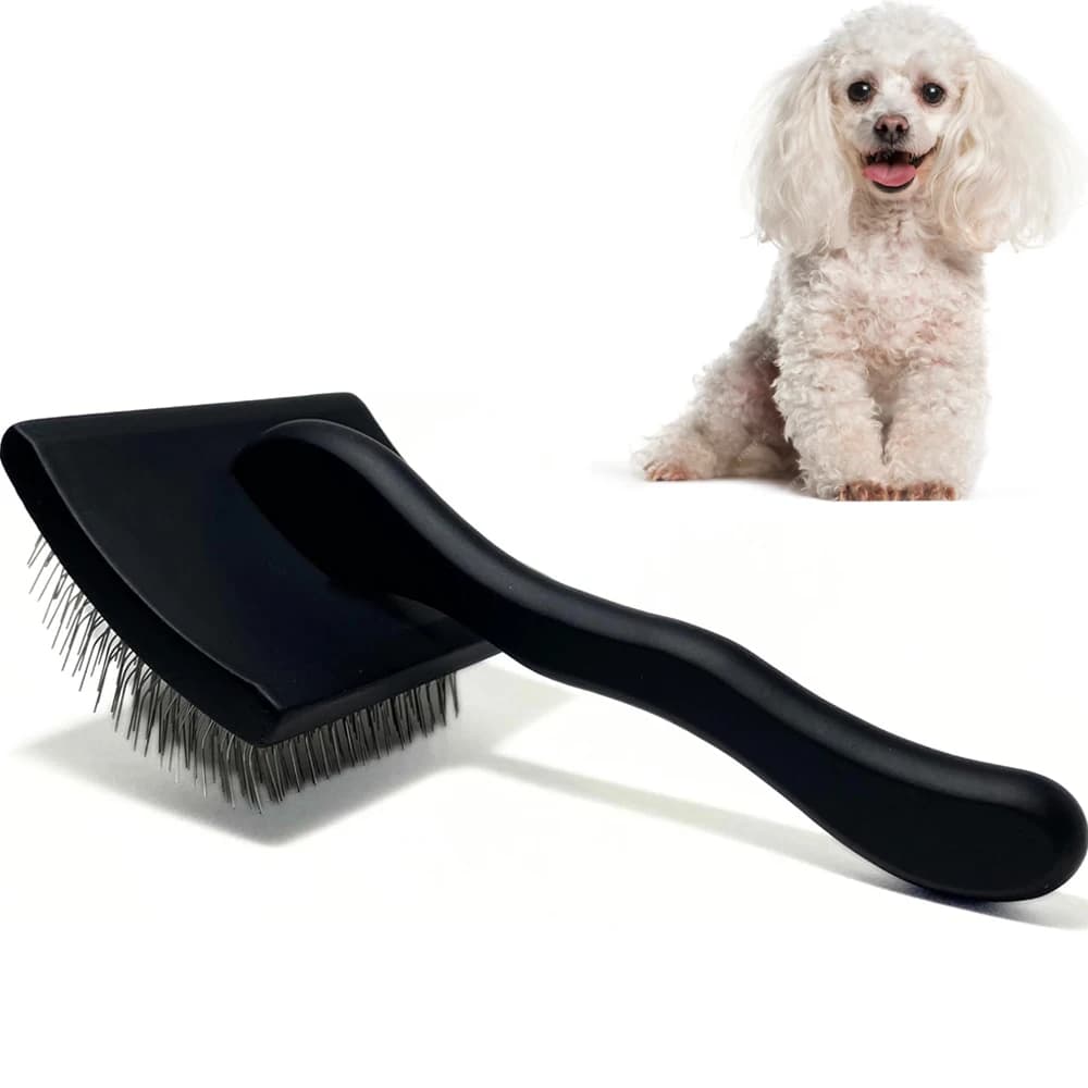 Spazzola per tagliare cani - Spazzola per toelettatura per cani appositamente progettata per barboncini e scarabocchi mescola lanugine, districare e districare il pettine per cani
