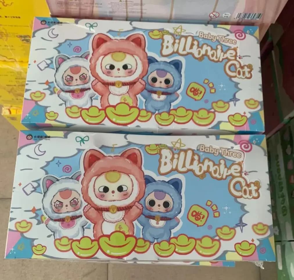 Baby Tre Gatti Billionari Serie Tide Play Scatola cieca a sorpresa Simpatico ciondolo in peluche Ornamenti Decorazione Regali a sorpresa