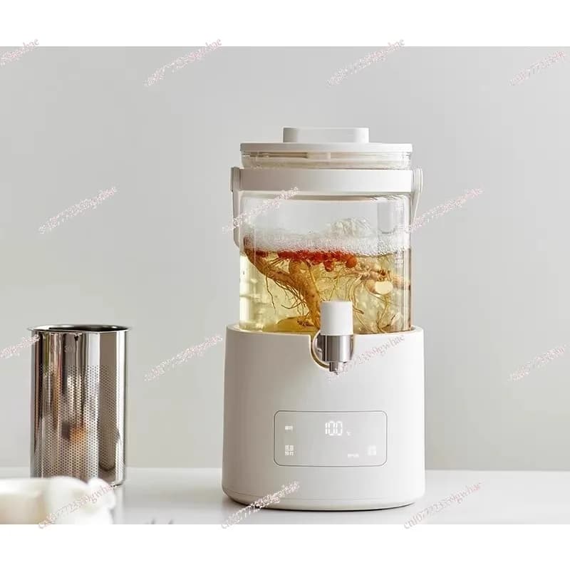 Bollitore Elettrico in Vetro Borosilicato Senza Rivestimento, Pentola per Tisane e Cottura a Vista, Completamente in Vetro