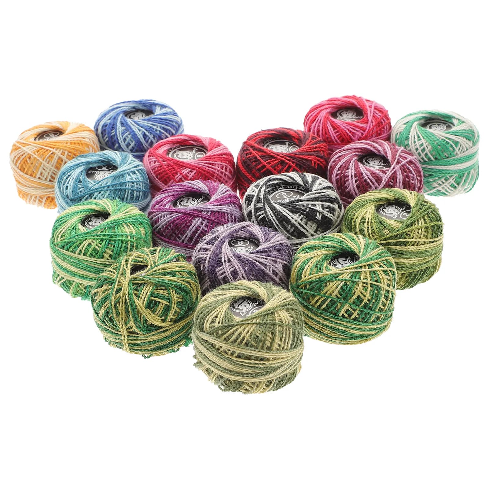 Set di 16 Fili per Ricamo in Cotone, Colori Vivaci, Materiali per Fai da Te, Lana per Ricamo a Punto Croce e Lavori a Maglia