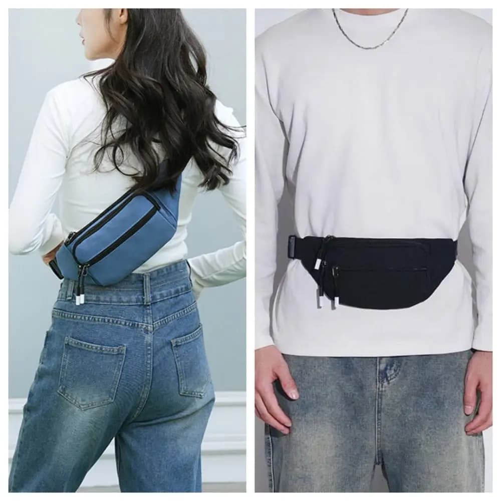 Men wear-resistant multifunction sports shoulder bag, light carrier for phone, racing belt bag