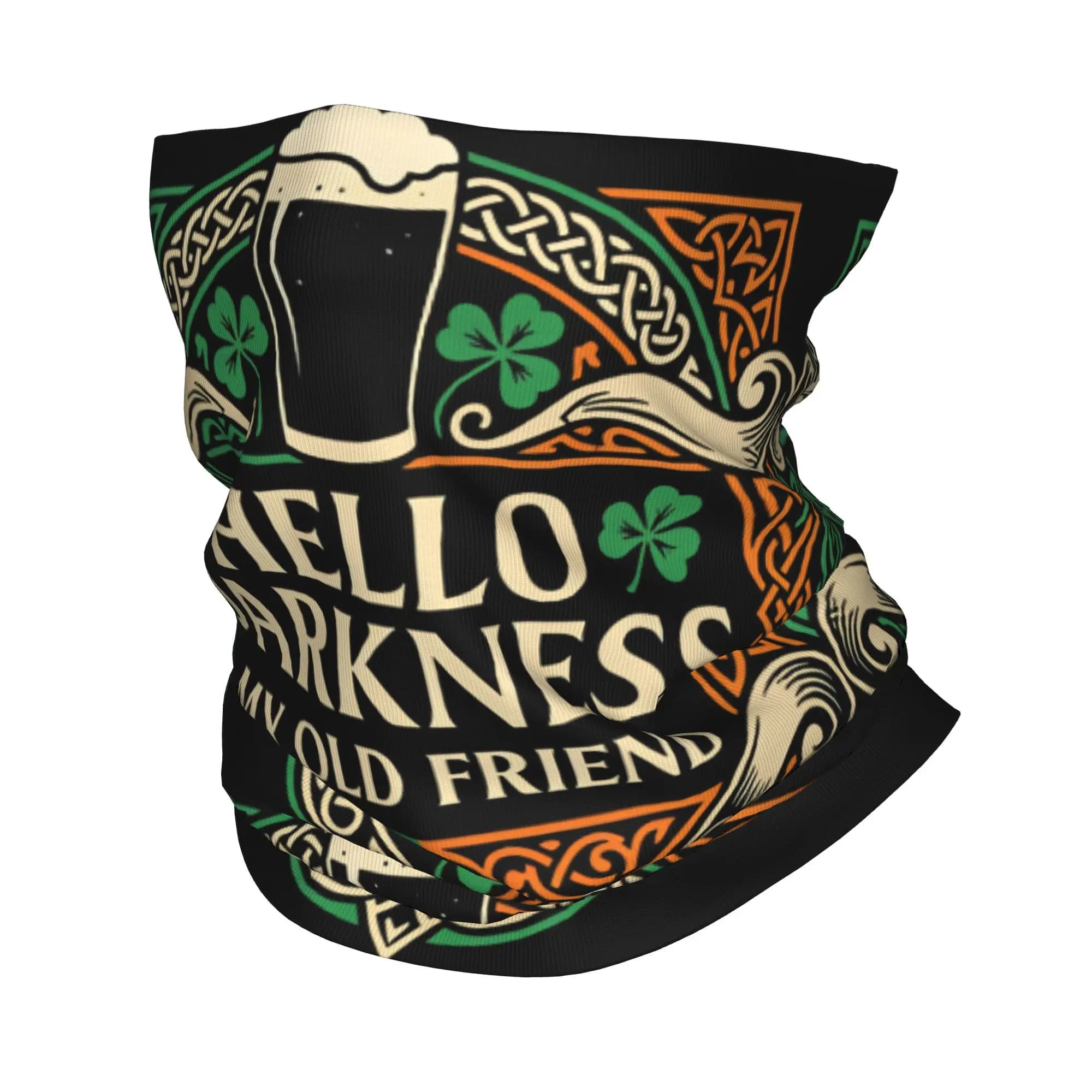 Hello Darkness My Old Friend Balaclava Vintage Antique Mask for Cycling, Fishing and Riding, Neckline and Women's Scarf