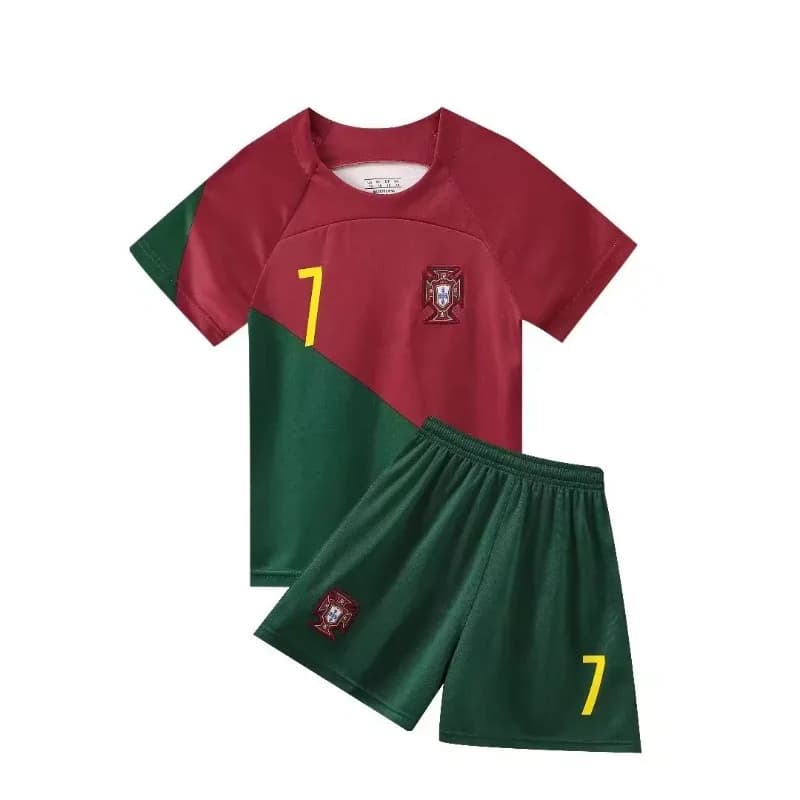 Football Star CR7 Cosplay Football Jersey Set T-shirt Top and Shorts Clothing Birthday Gift